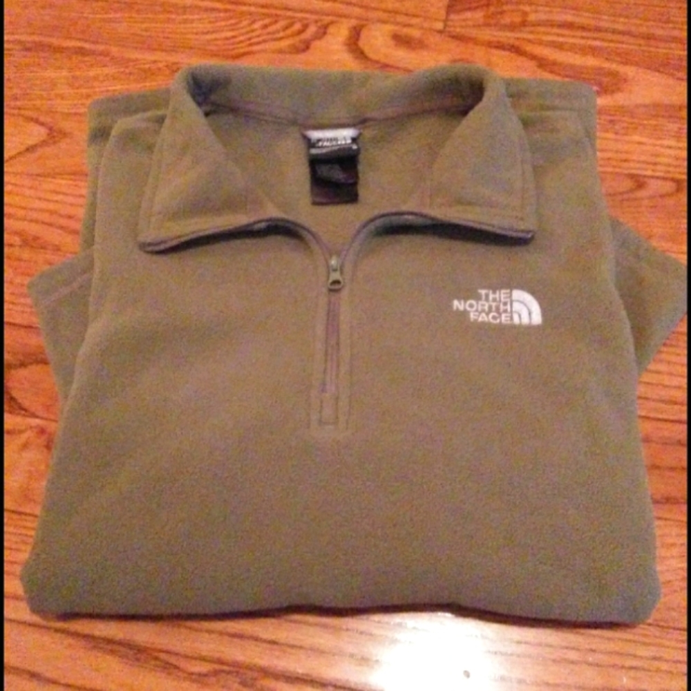 The North Face Olive Green Quarter-Zip Fleece